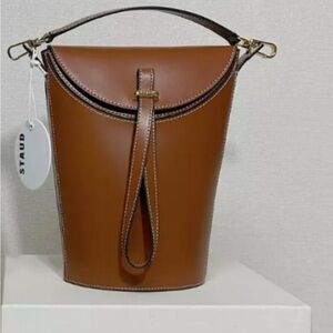 STAUD Phoebe Convertible Leather mini Bucket Bag NWT